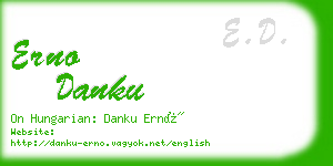 erno danku business card